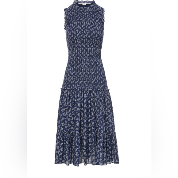 VERENA SMOCKED COTTON-VOILE DRESS - Picture 1 of 3